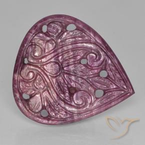 Rubis Pourpre moyen naturelle En forme de poire, 31.28 ct, Opaque