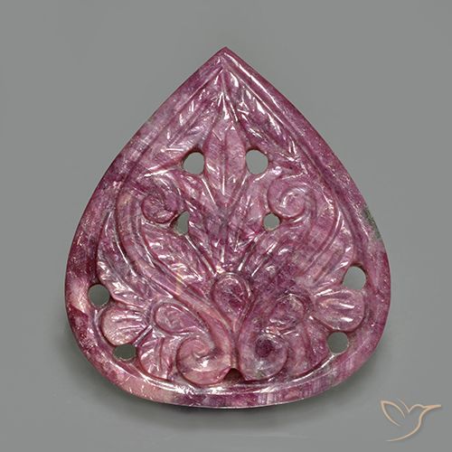 29.19ct Naturel Pourpre moyen Rubis, En forme de poire, Opaque