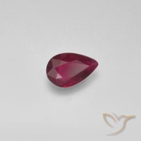 Rubis Rouge moyen naturelle En forme de poire, 0.43 ct, VS-SI