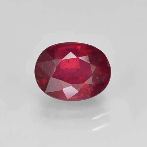 Rubis rouge naturelle coupe ovale, 2,09 ct, VS-SI