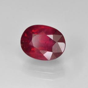 Rubis rouge naturelle coupe ovale, 2,09 ct, VS-SI