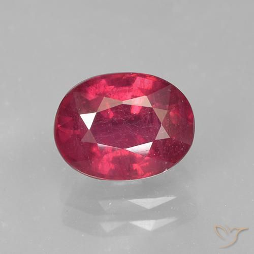 1.73ct Naturel Rouge Rosâtre Rubis, ovale, VS-SI