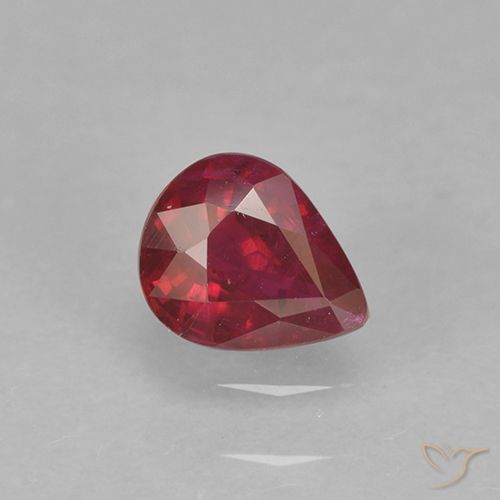 0.35ct Naturel Cramoisi profond Rubis, En forme de poire, VS-SI