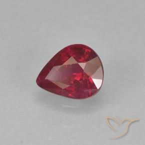 Rubis Cramoisi profond naturelle En forme de poire, 0.35 ct, VS-SI