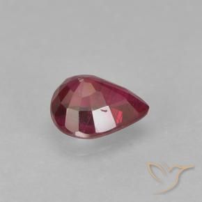 Rubis Cramoisi profond naturelle En forme de poire, 0.35 ct, VS-SI