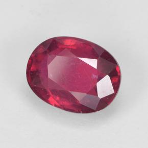 Rubis Rouge moyen-foncé naturelle Coupe ovale, 1.67 ct, VS-SI