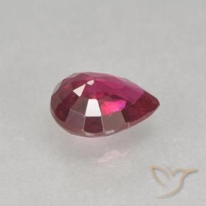 Rubis Rose rougeâtre naturelle En forme de poire, 0.34 ct, VS-SI