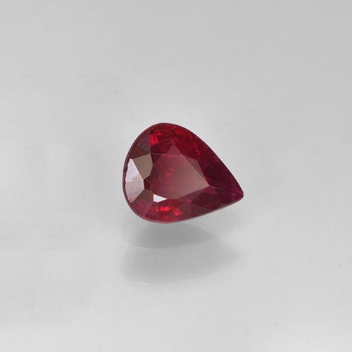 Rubis Rouge sang naturelle En forme de poire, 0.35 ct, VS-SI