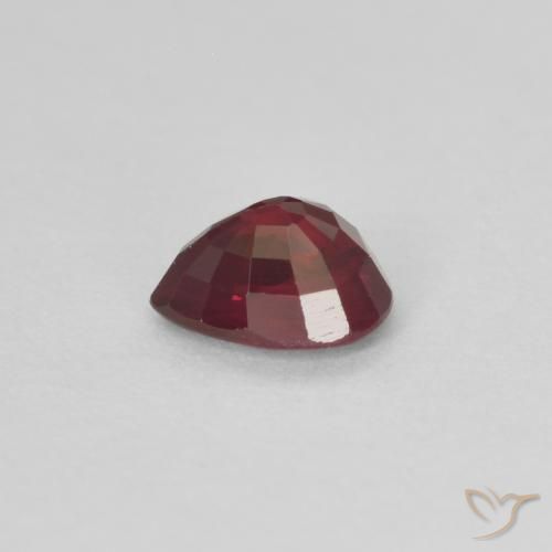Rubis Vin rouge naturelle En forme de poire, 0.43 ct, VS-SI