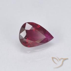 Rubis Rouge cramoisi profond naturelle En forme de poire, 0.30 ct, VS-SI