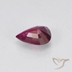 Rubis Rouge cramoisi profond naturelle En forme de poire, 0.30 ct, VS-SI