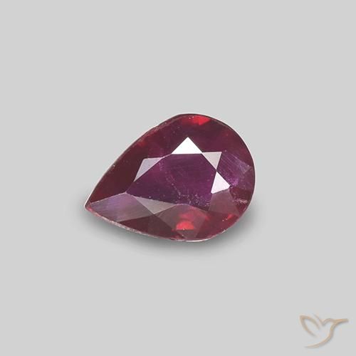 0.31ct Naturel Vin rouge Rubis, En forme de poire, VS-SI