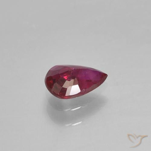 Rubis Rose rougeâtre naturelle En forme de poire, 0.31 ct, VS-SI