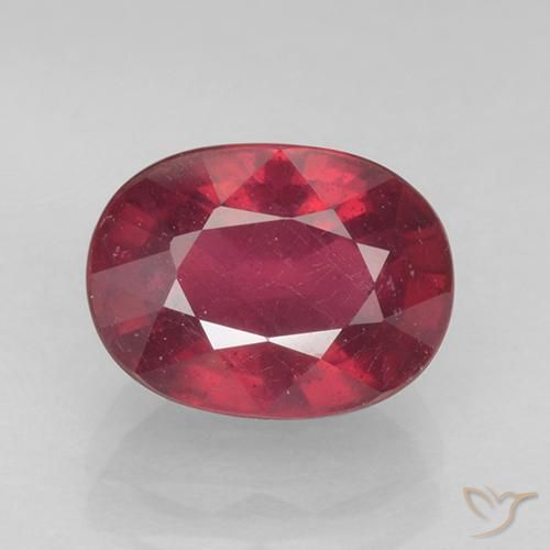 2.22ct Naturel Rouge moyen Rubis, ovale, VS-SI