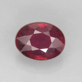 Rubis rouge naturelle coupe ovale, 1,73 ct, VS-SI