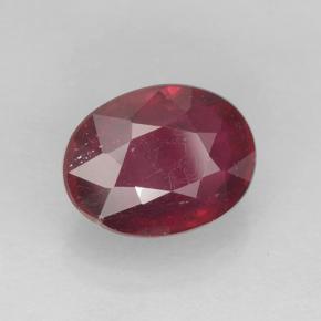 Rubis rouge naturelle coupe ovale, 1,73 ct, VS-SI