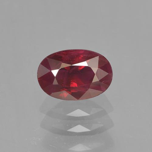 Rubis rouge moyen naturelle coupe ovale, 0,62 ct, VS-SI