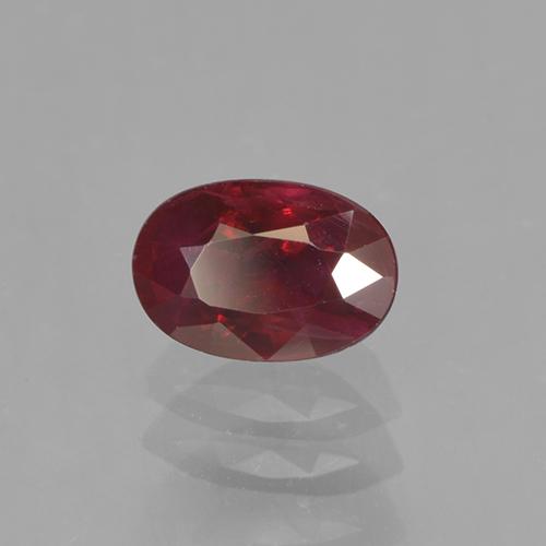 Rubis rouge moyen naturelle coupe ovale, 0,62 ct, VS-SI