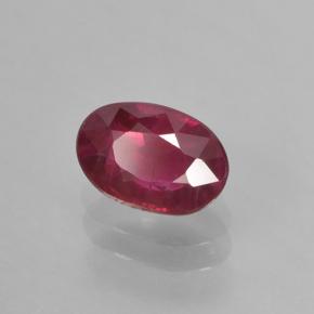 Rubis Vin rouge naturelle Coupe ovale, 0.71 ct, VS-SI