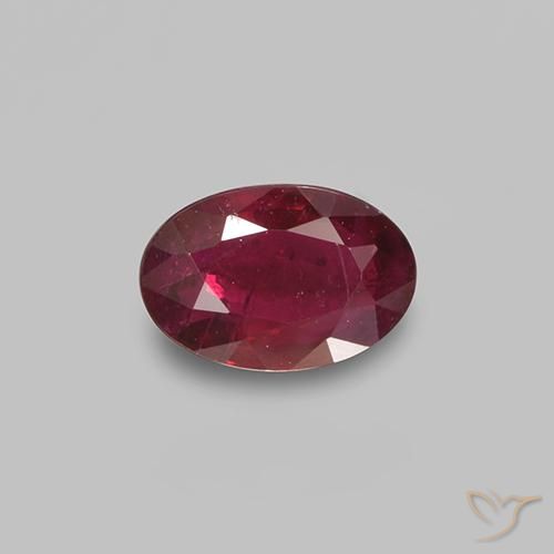 Rubis Vin rouge naturelle Coupe ovale, 0.49 ct, VS-SI