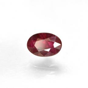 Rubis Rouge moyen naturelle Coupe ovale, 0.62 ct, VS-SI