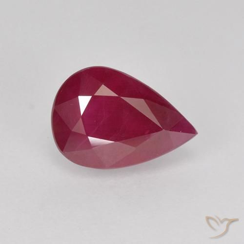 Rubis Rouge moyen naturelle En forme de poire, 1.17 ct, VS-SI