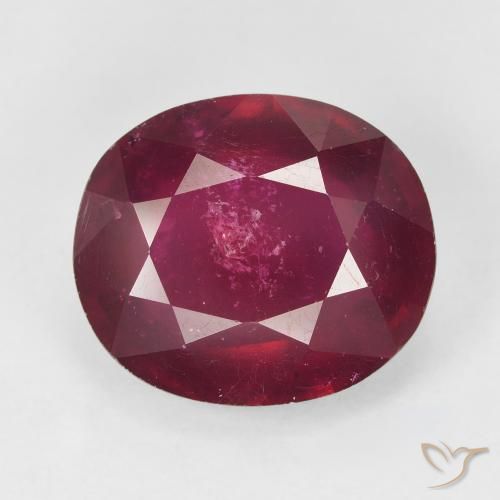 12.32ct Naturel Rose rougeâtre profond Rubis, ovale, VS-SI