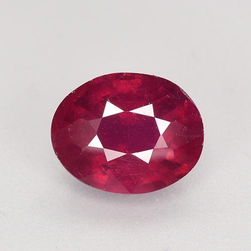 Rubis rouge moyen-foncé naturelle coupe ovale, 2,87 ct, VS-SI