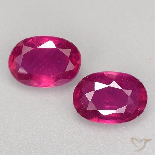1.24ctw Naturel Rouge léger Rubis, ovale, VS-SI