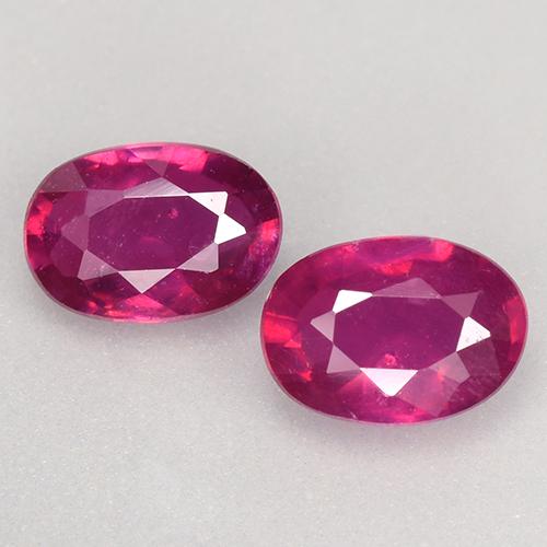 Achetez naturel 1.29ct Pourpre-Rouge Rubis gems, Coupe ovale, En provenance Madagascar chez GemSelect. En stock, livraison internationale!