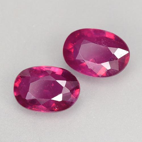 Achetez naturel 1.29ct Pourpre-Rouge Rubis gems, Coupe ovale, En provenance Madagascar chez GemSelect. En stock, livraison internationale!