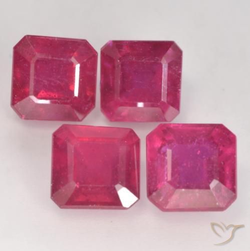 Rubis Rouge léger naturelle Octogone / coupe Émeraude, 1.60 ct, VS-SI
