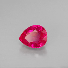Rubis rouge naturelle en forme de poire, 1,11 ct, VS