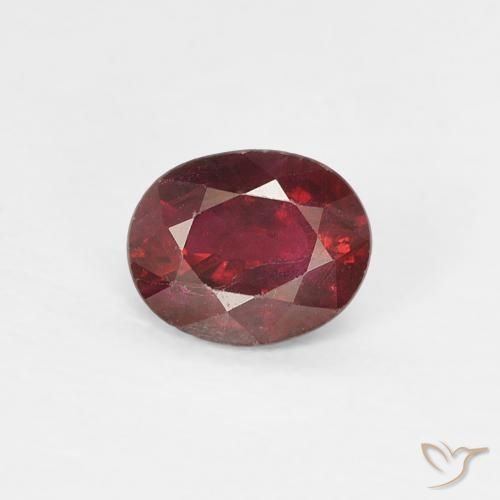 Rubis Rouge vif naturelle ovale, 0.44 ct, VS-SI