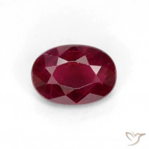 0.55ct Naturel Rouge foncé Rubis, ovale, VS-SI