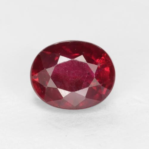 Rubis Rouge moyen naturelle Coupe ovale, 0.46 ct, VS-SI