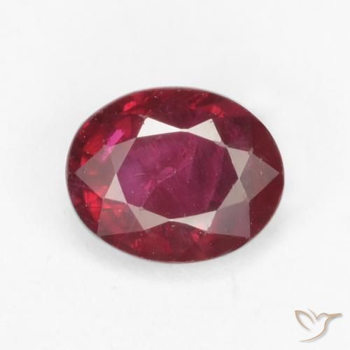 Rubis Rouge foncé naturelle ovale, 0.47 ct, VS-SI
