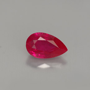 Rubis rouge naturelle en forme de poire, 1,07 ct, VS