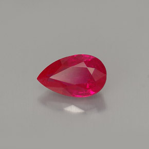 Rubis rouge naturelle en forme de poire, 1,07 ct, VS