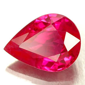 Rubis rose naturelle en forme de poire, 1,04 ct, VS