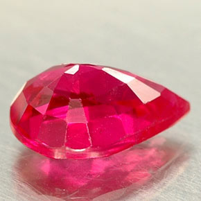 Rubis rose naturelle en forme de poire, 1,04 ct, VS