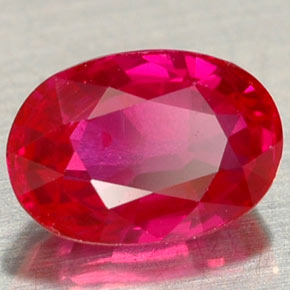 Rubis rose naturelle coupe ovale, 1,03 ct, VS