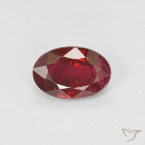0.55ct Naturel Vin rouge Rubis, ovale, VS-SI