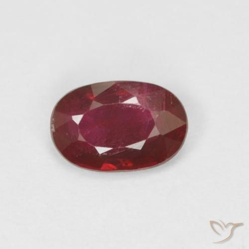 0.49ct Naturel Vin rouge Rubis, ovale, VS-SI