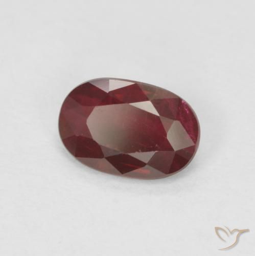 Rubis Vin rouge naturelle ovale, 0.57 ct, VS-SI