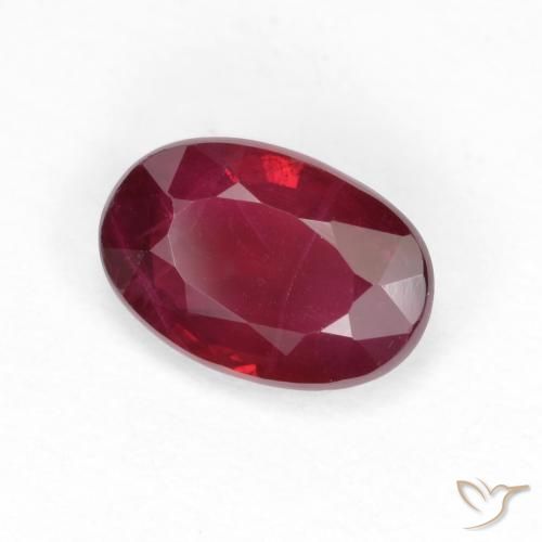 Rubis Rouge sang naturelle ovale, 0.58 ct, VS-SI