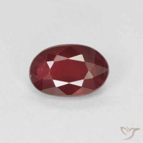 0.59ct Naturel Rouge sang Rubis, ovale, VS-SI