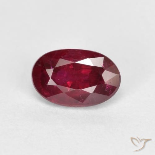 0.55ct Naturel Rouge sang Rubis, ovale, VS-SI