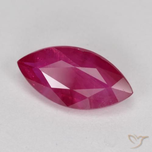 Rubis Rouge Rosâtre naturelle Marquise, 1.49 ct, VS-SI