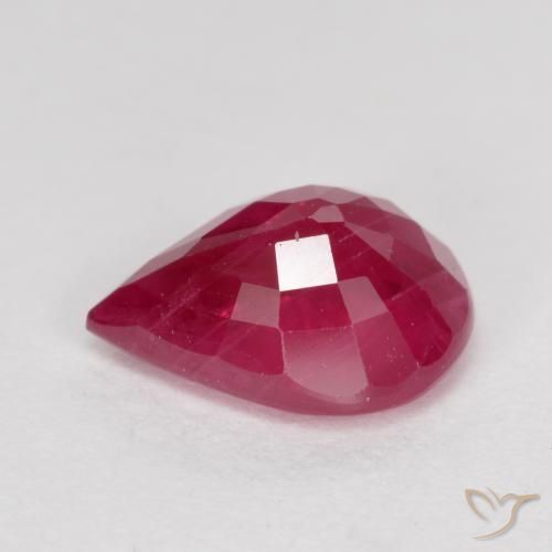 Rubis Rouge moyen naturelle En forme de poire, 1.04 ct, VS-SI